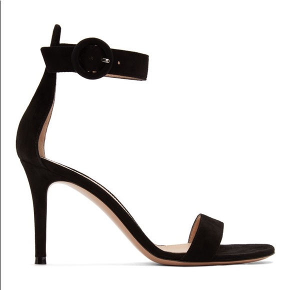 Auth GIANVITO ROSSI black velvet sandals - Picture 3 of 14